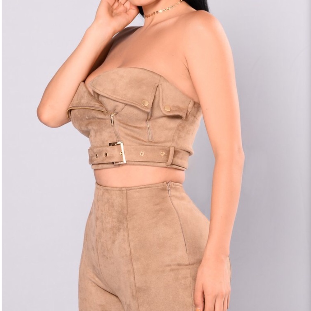 Fashionova Sienna biker suede top and pants - Picture 2 of 6